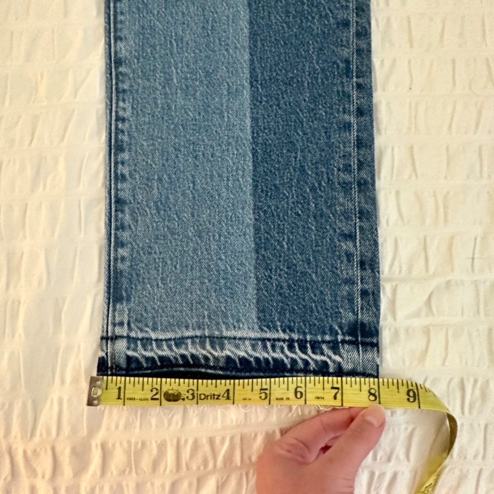 NWT LOFT Striped Straight Leg Jeans - Picture 13 of 13